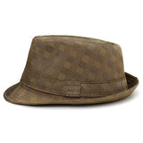 Mens Womens Classic Outdoor Canvas Plaid Jazz Hat
