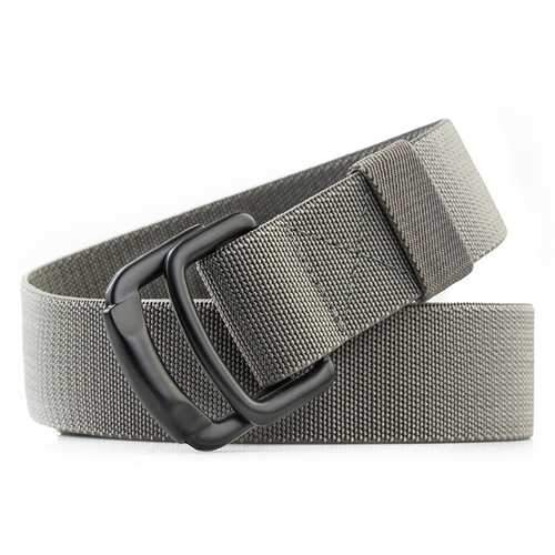 Men Casual Metal Buckle Elastic Braided Belt Metal