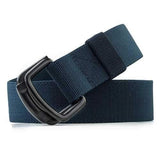 Men Casual Metal Buckle Elastic Braided Belt Metal