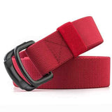 Men Casual Metal Buckle Elastic Braided Belt Metal