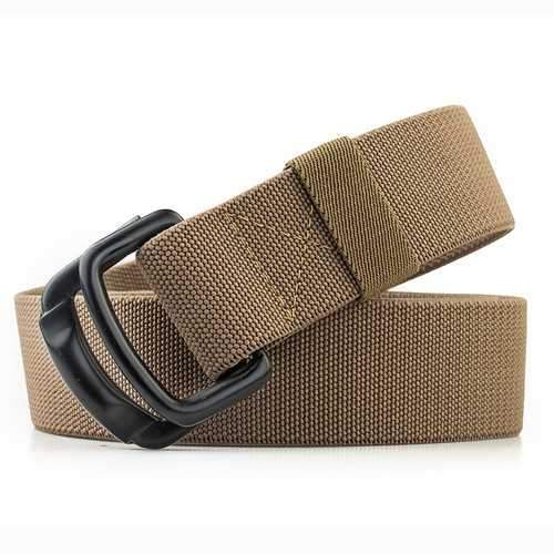 Men Casual Metal Buckle Elastic Braided Belt Metal