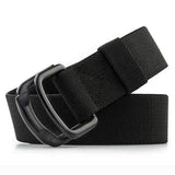Men Casual Metal Buckle Elastic Braided Belt Metal