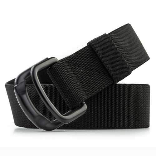 Men Casual Metal Buckle Elastic Braided Belt Metal