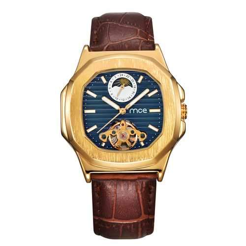 Gold Case Men Watch Moon Phase Automatic Mechanical Watch