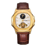 Gold Case Men Watch Moon Phase Automatic Mechanical Watch