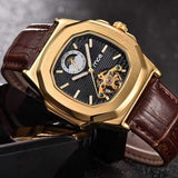 Gold Case Men Watch Moon Phase Automatic Mechanical Watch