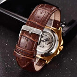 Gold Case Men Watch Moon Phase Automatic Mechanical Watch