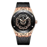TEVISE T821 Leather Strap Automatic Mechanical Watches