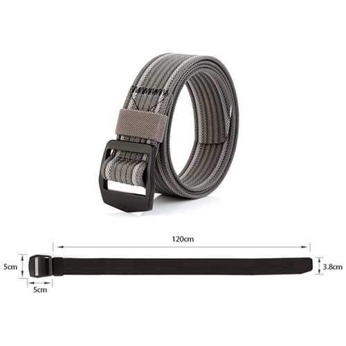120CM Mens Stretch Braided Elastic Weave Nylon Military Belt