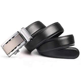 125CM Mens Automatic Buckle Business Two-Layer Leather Belt