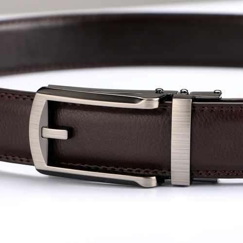 Men Casual Outdoor Automatic Buckle Leather Belt