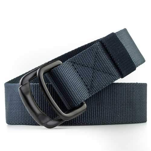 Men Casual Metal Buckle Nylon Belt