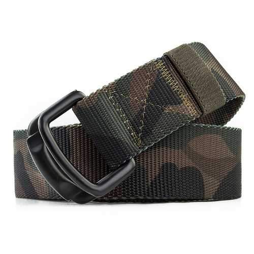 Men Casual Metal Buckle Nylon Belt