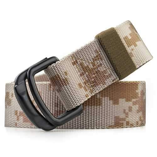 Men Casual Metal Buckle Nylon Belt