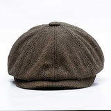 Men Middle-aged Cotton Newsboy Hunting Hat Beret Caps