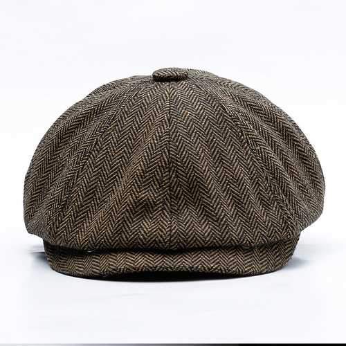 Men Middle-aged Cotton Newsboy Hunting Hat Beret Caps