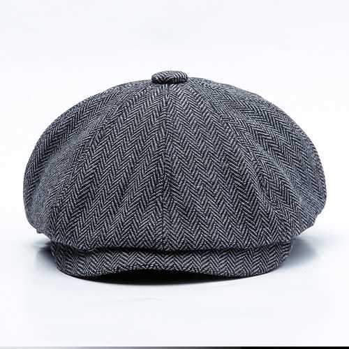 Men Middle-aged Cotton Newsboy Hunting Hat Beret Caps