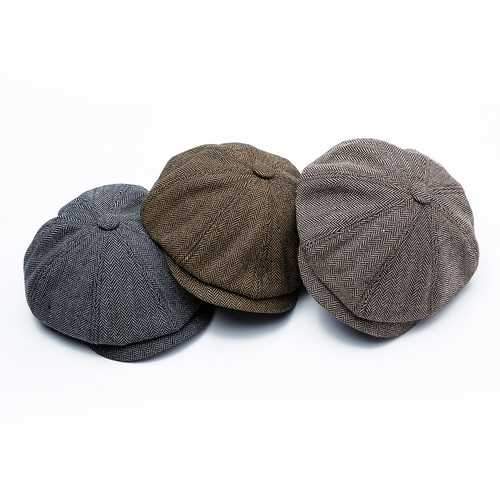 Men Middle-aged Cotton Newsboy Hunting Hat Beret Caps