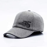 Mens Middle-aged Cotton Letter Embroidered Baseball Cap