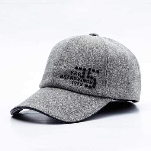 Mens Middle-aged Cotton Letter Embroidered Baseball Cap
