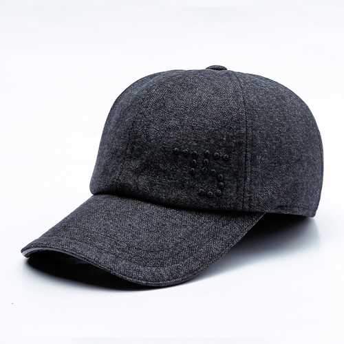 Mens Middle-aged Cotton Letter Embroidered Baseball Cap