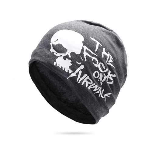 Cotton Slouchy Beanie Caps Earmuffs Brimless Hat