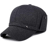 Mens Middle-Aged Cotton Blending Earmuffs Baseball Caps
