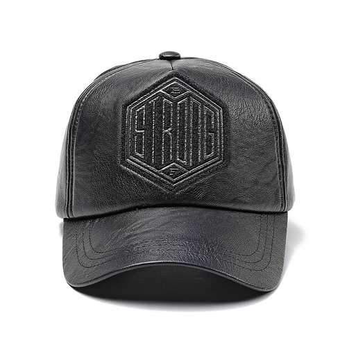 Men Women Winter PU Leather Baseball Cap Dad Hat