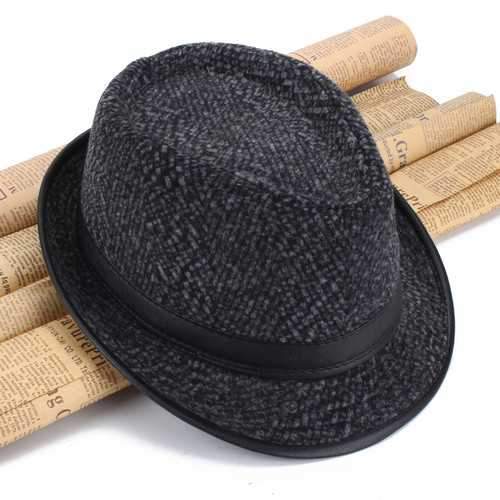Middle-Aged Winter Cotton Panama Fedora Hats