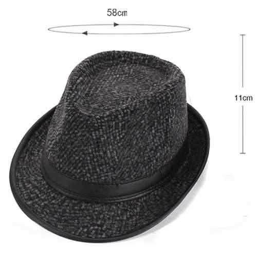 Middle-Aged Winter Cotton Panama Fedora Hats