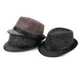 Middle-Aged Winter Cotton Panama Fedora Hats