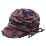 Womens Winter Cotton Printting Painter Beret Caps
