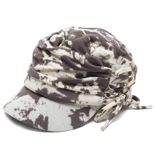 Womens Winter Cotton Printting Painter Beret Caps