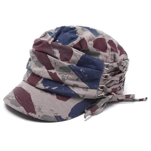 Womens Winter Cotton Printting Painter Beret Caps