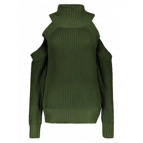 Chic Turtle Neck Long Sleeves Pure Color Women's Sweater - Green One Size(fit Size Xs To M)