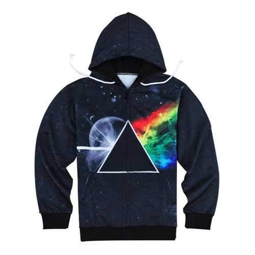Modish Slimming Hooded 3D Universe Print Long Sleeve Cotton Blend Hoodie For Men - Black M