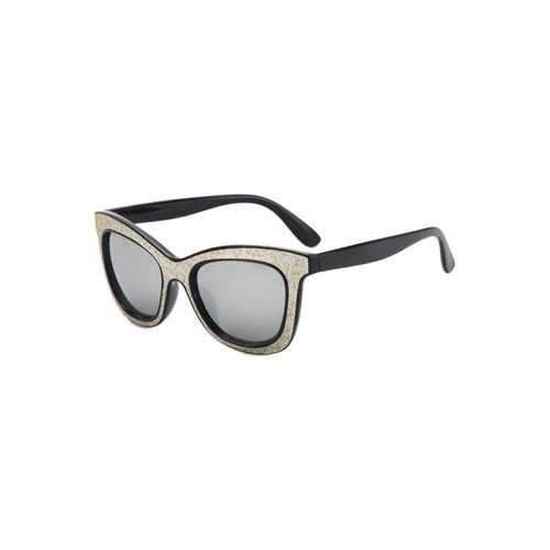 Chic Glitter Powder Frame Sunglasses For Women - Silver