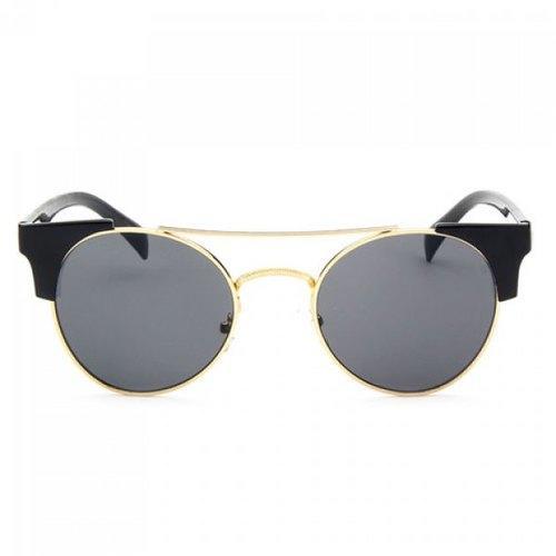 Chic Metal Splicing and Full Frame Design Sunglasses For Women - Gray