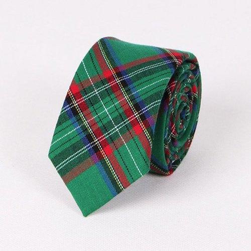 Stylish Tartan Pattern 6.5CM Width Tie For Men - Green