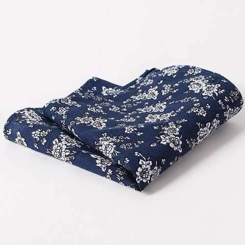 Stylish Tiny Floral Pattern Wedding or Party Business Suit Pocket Square For Men - Cadetblue