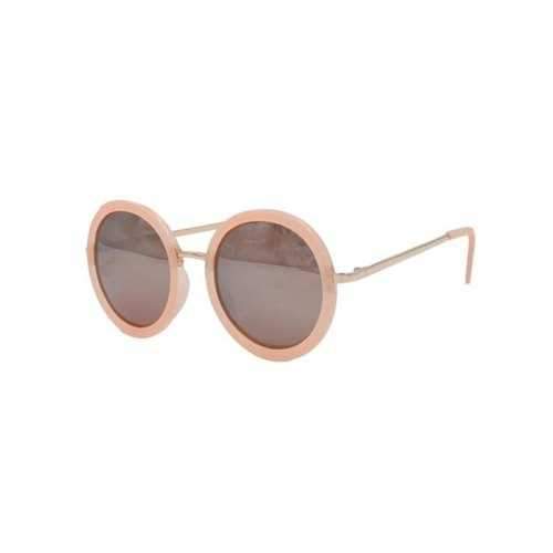 Stylish Round Pink Mirrored Sunglasses - Pink