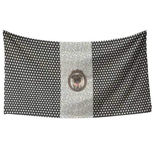 Chic Vivid Shar-Pei and Polka Dot Pattern Scarf - Black