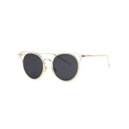 Cute Golden Arrow Cat Eye Sunglasses - Golden