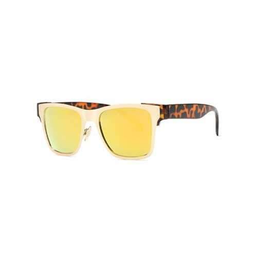 Stylish Leopard Leg Mirrored Trendsetter Sunglasses - Yellow