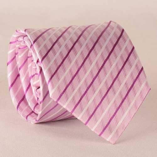 Twill Pattern 8.5CM Width Silk Tie - Pink