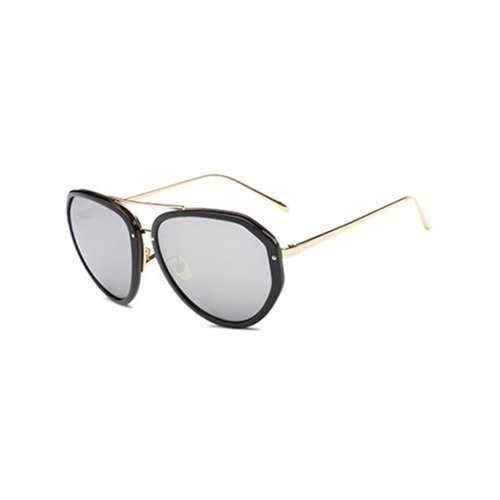 Joy-Ride Oversized Mirrored Sunglasses - Silver