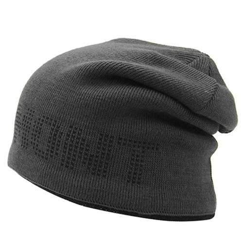 Warm Jmont Double-Deck Knit Beanie - Deep Gray