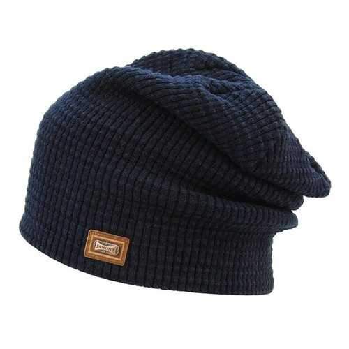 Warm Label Double-Deck Knit Ski Hat - Deep Blue