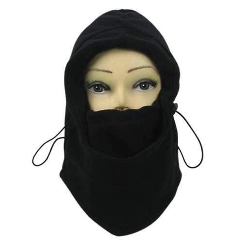 Wind Winter Stopper Face Mask Neck Warmer Cycling Cap - Black