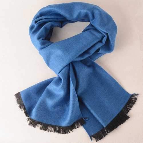 Winter Outdoor Fringe Scarf - Royal Blue